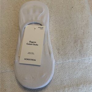 Nordstrom Organic Cotton No-Show Socks - White